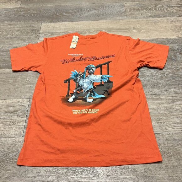Tommy Bahama Relax Mens Graphic T-Shirt Small Orange “Whiskey Business” NWT - Picture 1 of 10